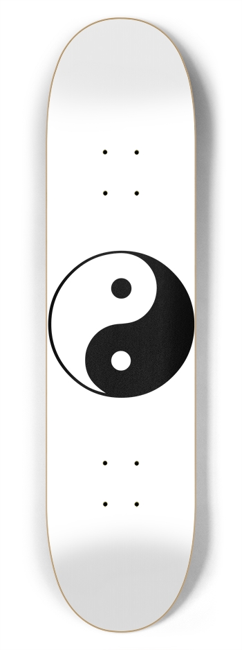 Yin Yang Symbol: 7-3/4 Skateboard Deck 7-3/4 Skateboard Deck