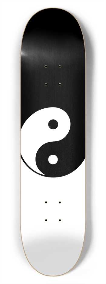 Yin Yang Symbol: 7-3/4 Skateboard Deck 7-3/4 Skateboard Deck