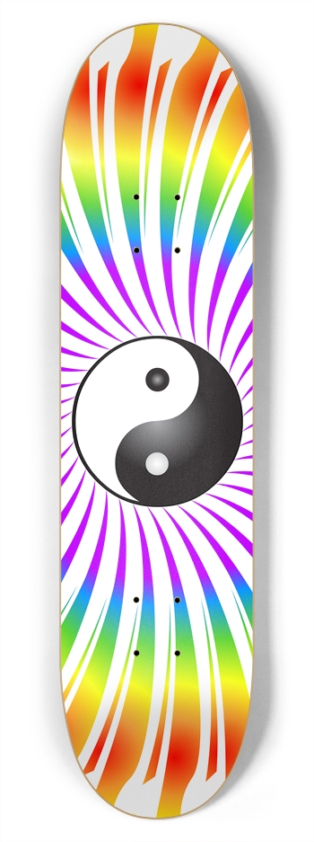 Yin Yang & Spiral Graphics: 7-3/4 Skateboard  Deck 7-3/4 Skateboard Deck