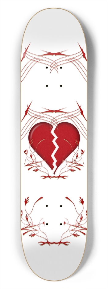 Broken Heart & Tribal Graphics: 7-3/4 Skateboard 7-3/4 Skateboard Deck