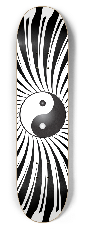 Yin Yang & Spiral Graphics: 7-3/4 Skateboard  Deck 7-3/4 Skateboard Deck