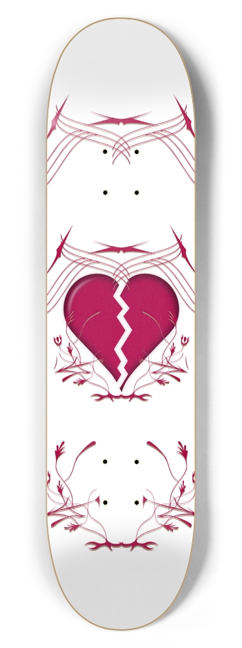 Broken Heart & Tribal Graphics: 7-3/4 Skateboard   7-3/4 Skateboard Deck