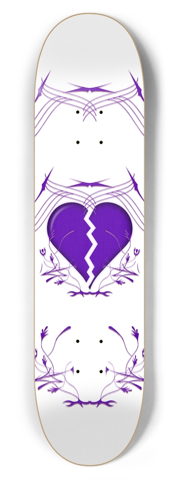 Broken Heart & Tribal Graphics: 7-3/4 Skateboard 7-3/4 Skateboard Deck