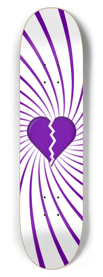 Broken Heart & Spiral Graphics: 7-3/4 Skateboard 7-3/4 Skateboard Deck
