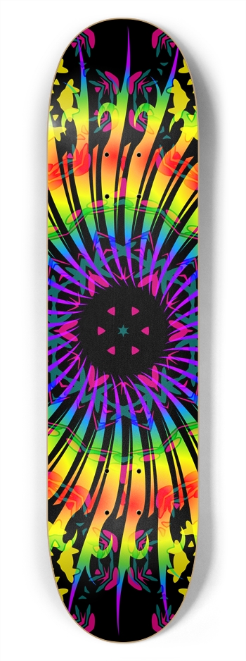 Abstract / Psychedelic Spiral Design: 7-3/4 Deck 7-3/4 Skateboard Deck