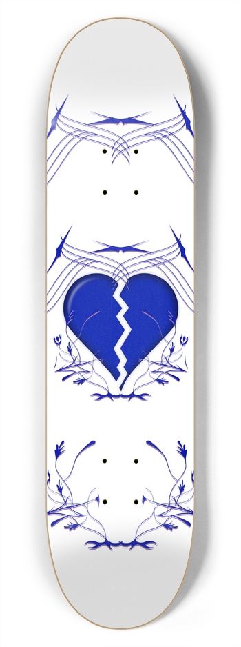 Broken Heart & Tribal Graphics: 7-3/4 Skateboard   7-3/4 Skateboard Deck