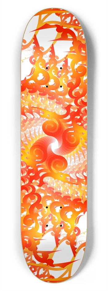 Abstract / Psychedelic Spiral Design: 7-3/4 Deck 7-3/4 Skateboard Deck