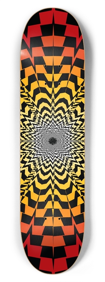 Abstract / Psychedelic Radial Pattern: 7-3/4 Deck 7-3/4 Skateboard Deck