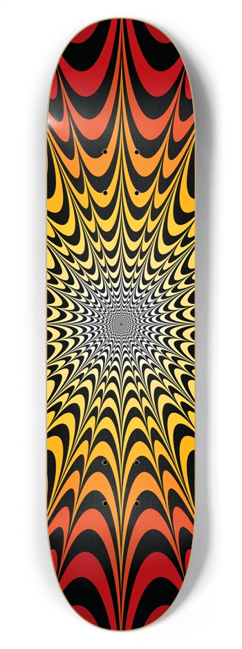 Abstract / Psychedelic Radial Pattern: 7-3/4 Deck  7-3/4 Skateboard Deck