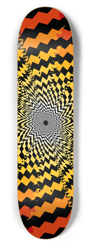 Abstract / Psychedelic Radial Pattern: 7-3/4 Deck 7-3/4 Skateboard Deck