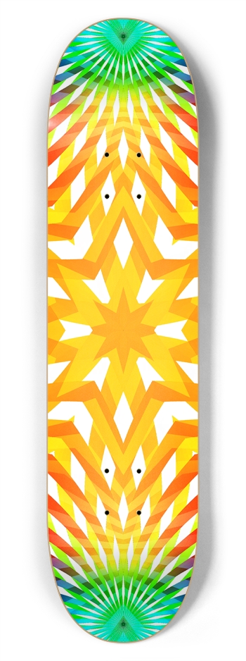 Abstract / Psychedelic Radial Pattern: 7-3/4 Deck  7-3/4 Skateboard Deck