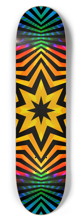 Abstract / Psychedelic Radial Pattern: 7-3/4 Deck  7-3/4 Skateboard Deck