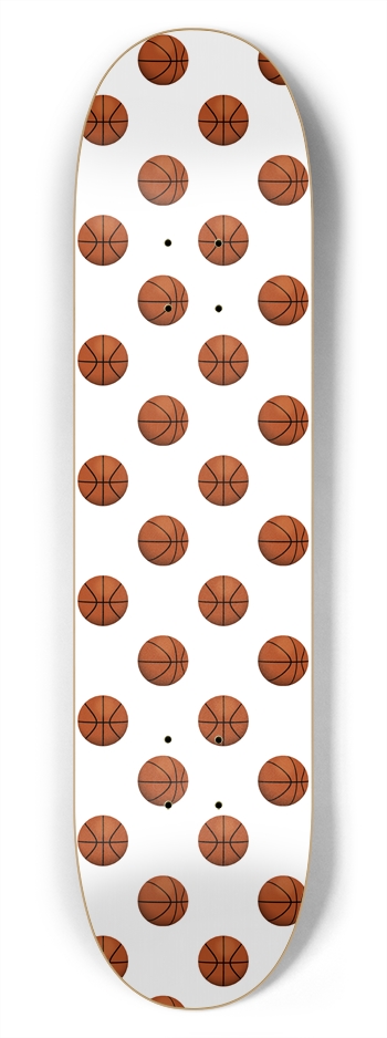 Basketball Pattern: 7-3/4 Skateboard  Deck  7-3/4 Skateboard Deck