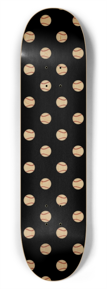 Baseball Pattern: 7-3/4 Skateboard  Deck  7-3/4 Skateboard Deck