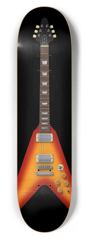 Flying V Guitar: 7-3/4 Skateboard  Deck  7-3/4 Skateboard Deck