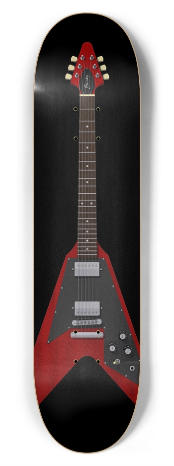Flying V Guitar: 7-3/4 Skateboard  Deck  7-3/4 Skateboard Deck