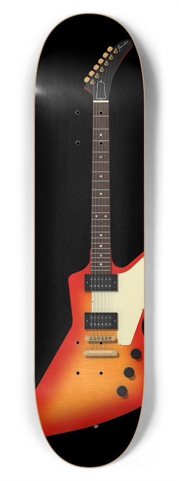 Sunburst Guitar: 7-3/4 Skateboard  Deck  7-3/4 Skateboard Deck