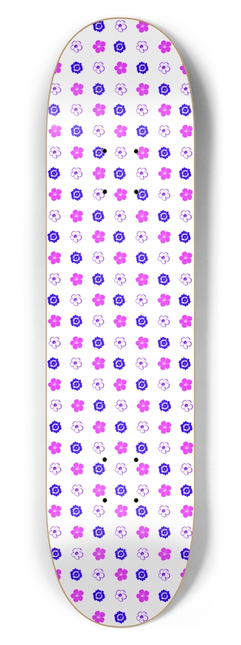 Flower Pattern: Vector Art: 7-3/4 Deck 7-3/4 Skateboard Deck