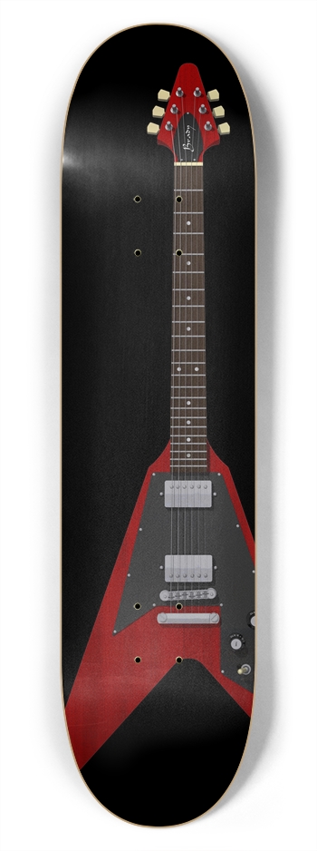 Flying V Guitar: 7-3/4 Skateboard Deck 7-3/4 Skateboard Deck