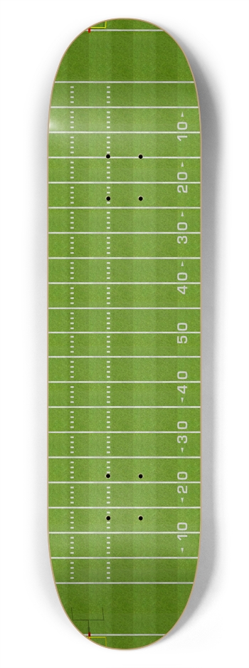 Football Field: 7-3/4 Skateboard  Deck  7-3/4 Skateboard Deck