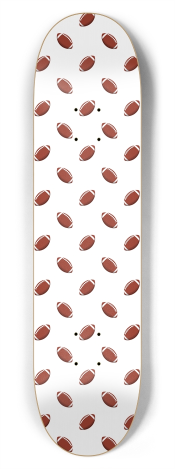 Football Pattern: 7-3/4 Deck 7-3/4 Skateboard Deck