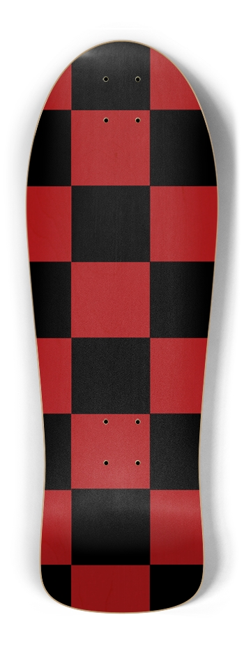 Red And Black Checkered Old School Deck Old School Shape
