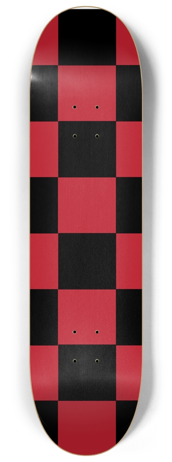 Black And Red Checkered 8 1/4" Deck 8-1/4 Skateboard Deck