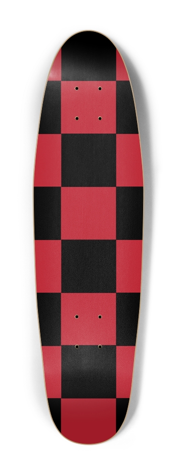 Black And Red Checkered Cruiser Deck Cruiser Shape
