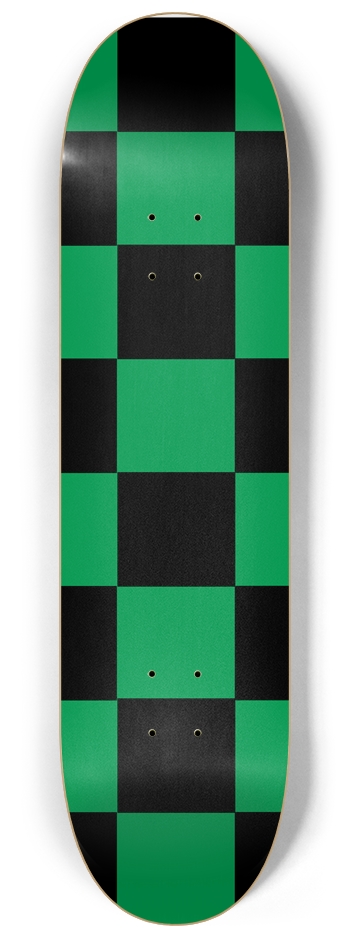 Black And Green Checkered 8 1/4" Deck 8-1/4 Skateboard Deck