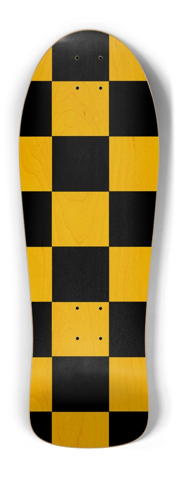 Black And Yellow Checkered Old School Deck Old School Shape