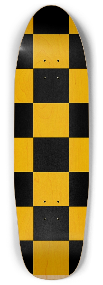Black And Yellow Checkered Punk Nose Pool Deck Punk Nose Shape