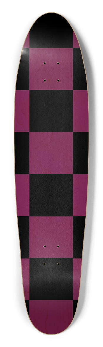 Black And Purple Checkered Longboard Deck Longboard Shape