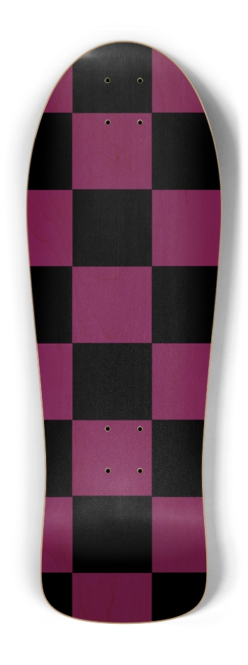 Black And Purple Checkered Old School Deck Old School Shape