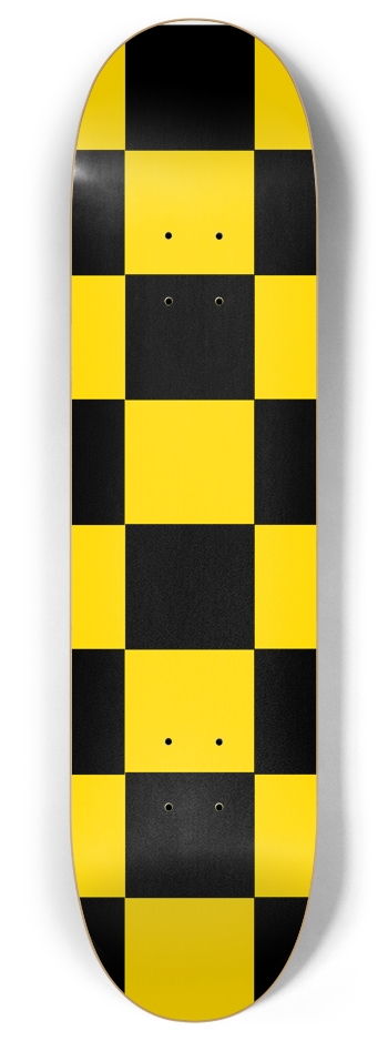 Black And yellow Checkered 8" Deck 8 Inch Skateboard Deck