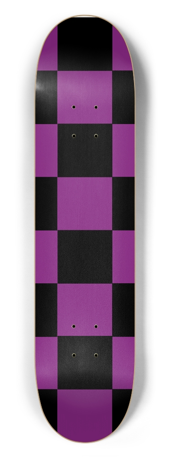 Black And Purple Checkered 7 1/2" Deck 7-1/2 Skateboard Deck