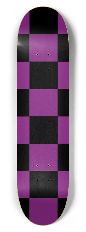 Black And Purple Checkered 7 5/8" Deck 7-5/8 Skateboard Deck