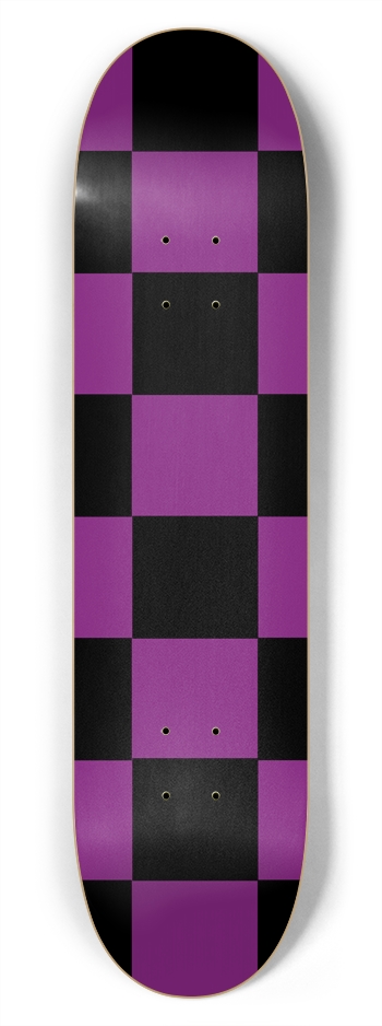 Black And Purple Checkered 7 3/4" Deck 7-3/4 Skateboard Deck