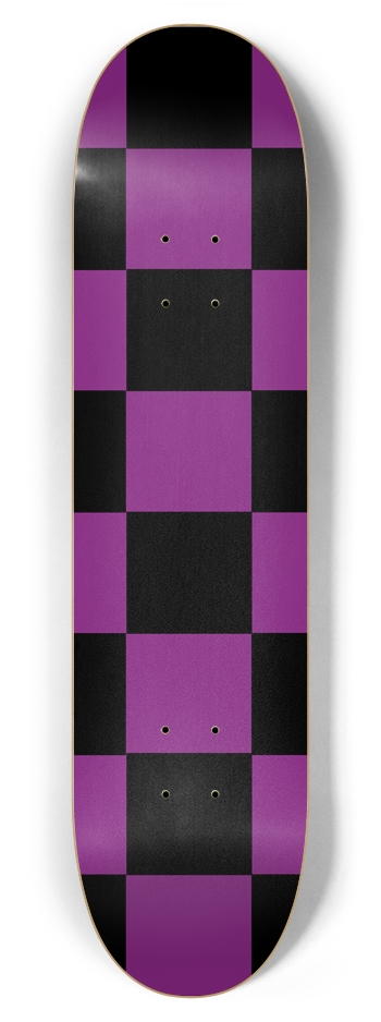 Black And Purple Checkered 7 7/8" Deck 7-7/8 Skateboard Deck