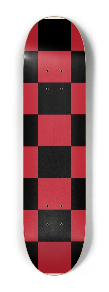 Black And Red Checkered 7 1/4" Deck 7-1/4 Mini/Kid Skateboard
