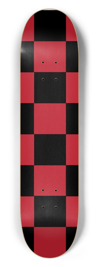 Black And Red Checkered 7 1/2" Deck 7-1/2 Skateboard Deck