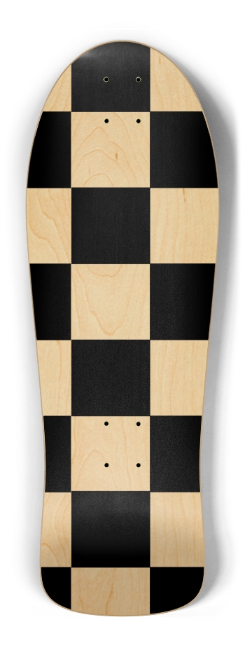 Black And White Checkered Old School Deck Old School Shape
