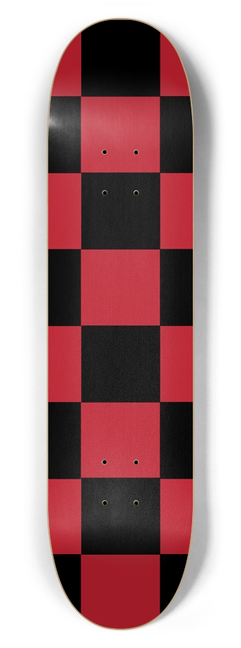 Black And Red Checkered 7 5/8" Deck 7-5/8 Skateboard Deck