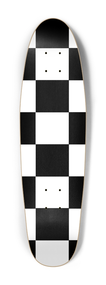 Black And White Checkered Cruiser Deck Cruiser Shape