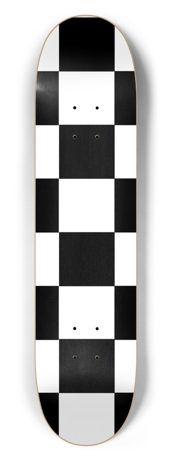 Black And White Checkered 7 1/2" Deck 7-1/2 Skateboard Deck