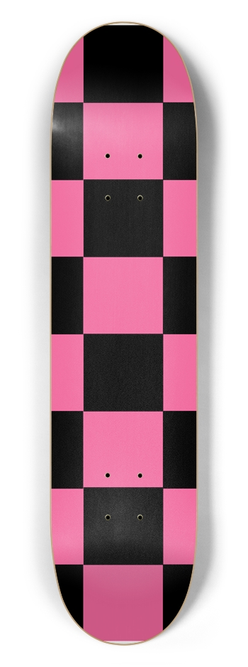 Black And Pink Checkered 7 1/2" Deck 7-1/2 Skateboard Deck