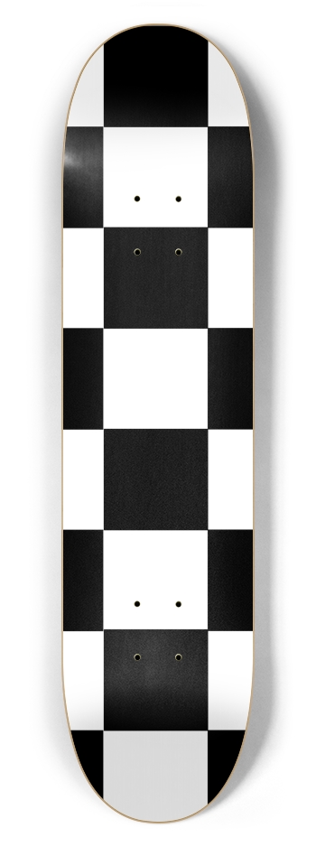 Black And White Checkered 7 5/8" Deck 7-5/8 Skateboard Deck