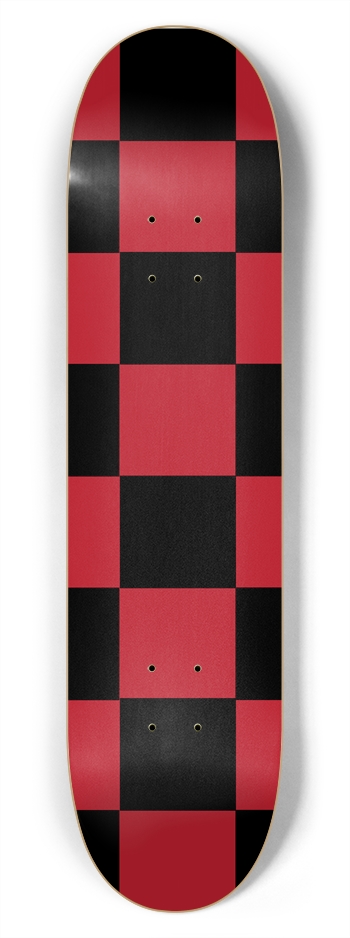 Black And Red 7 3/4" Deck 7-3/4 Skateboard Deck