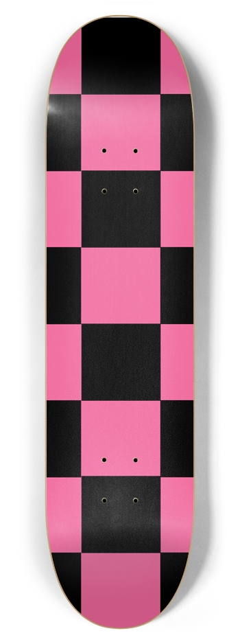 Black And Pink Checkered 7 7/8" Deck 7-7/8 Skateboard Deck