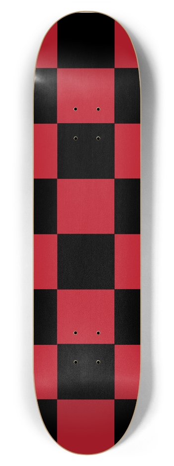 Black And Red Checkered 7 7/8" Deck 7-7/8 Skateboard Deck