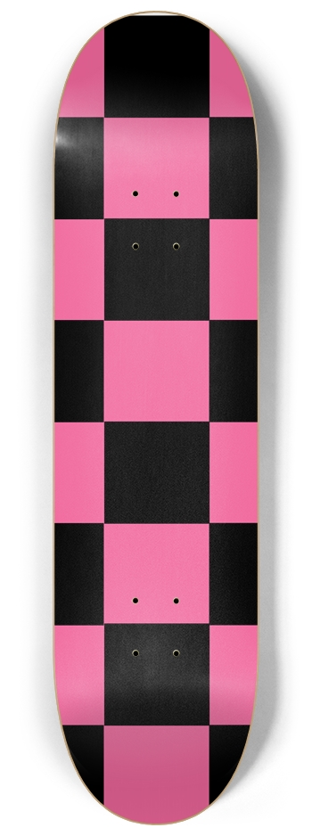 Black And Pink Checkered 8 1/4" Deck 8-1/4 Skateboard Deck